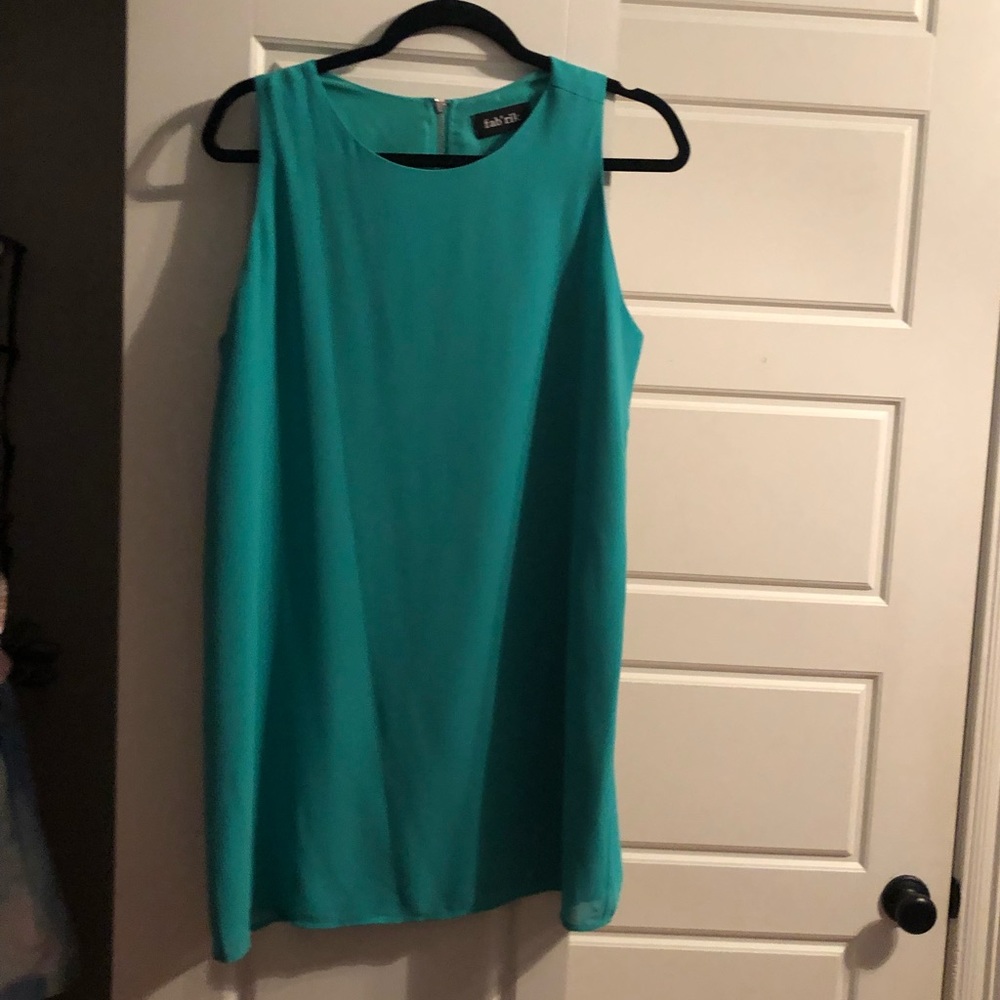 Teal shift dress
